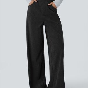 Halara High Waisted Pockets Wide Leg Corduroy Work Pants
